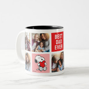 Tasse 2 Couleurs Snoopy Heart   Papa Photo Collage