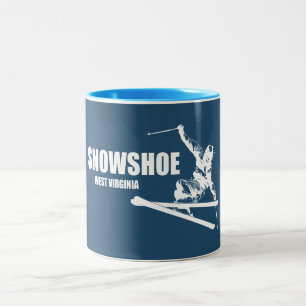 Tasse 2 Couleurs Snowshoe Mountain West Virginia Skier