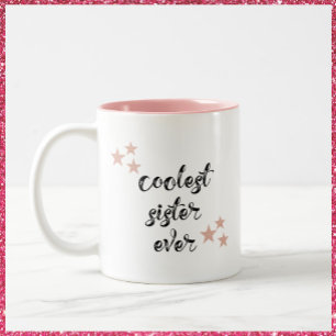 Tasse 2 Couleurs Soeur la plus froide noire et rose