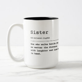 Tasse 2 Couleurs Soeur - Rires et fidélité