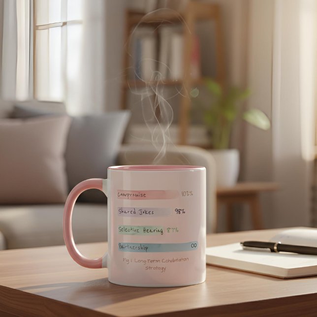 Tasse 2 Couleurs Soft Data | By the Numbers | Blush Relationship (Lifestyle Shot)
