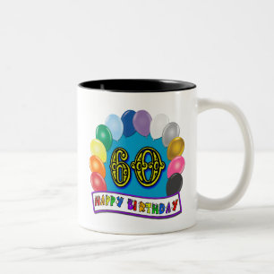 Tasse 2 Couleurs soixantième Marchandises de ballons de joyeux