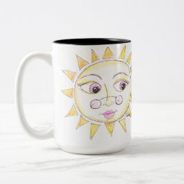 Tasse 2 Couleurs Soleil aux yeux clairs avec lunettes