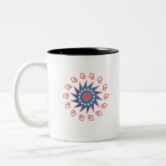 Tasse 2 Couleurs Soleil bleu