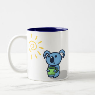 Tasse 2 Couleurs Soleil de koala - bleu