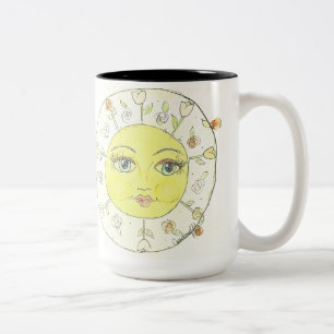 Tasse 2 Couleurs Soleil et fleurs - CBS dimanche matin