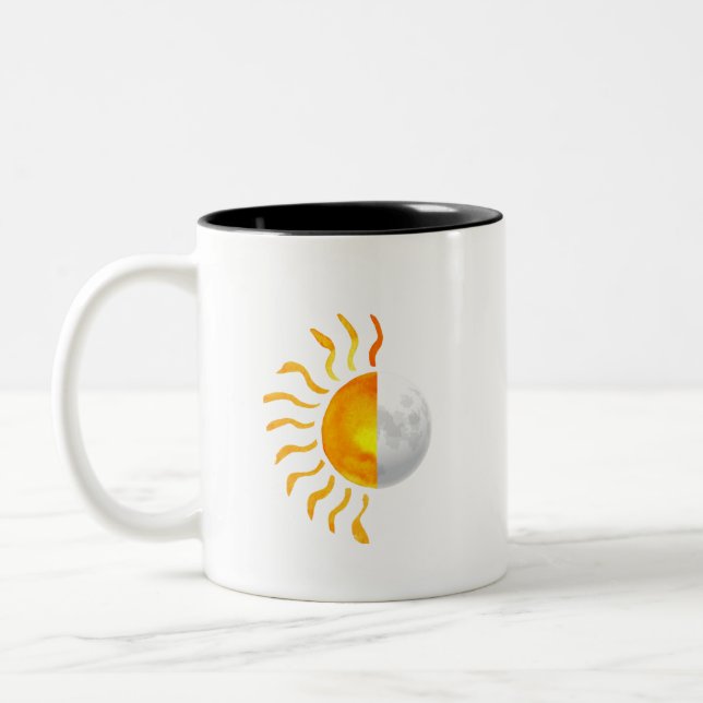 Tasse 2 Couleurs Soleil et lune hybrides (Gauche)