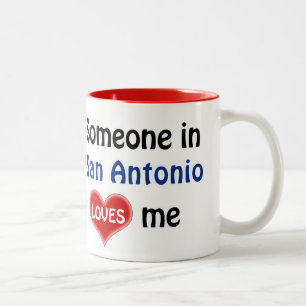 Tasse 2 Couleurs Someone in San Antonio loves me