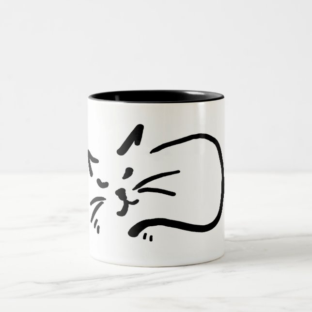 Tasse 2 Couleurs Sommeil de chat (Centre)