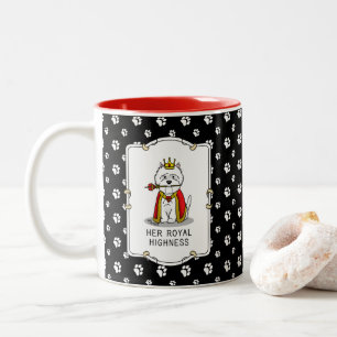Tasse 2 Couleurs Son Altesse Royale la reine Westie Chien