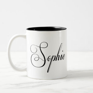 Tasse 2 Couleurs Son Nom Est Sophie Calligraphy