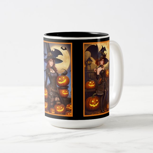 Tasse 2 Couleurs Sorcières Steampunk (Devant droit)