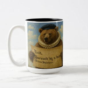 Tasse 2 Couleurs Sortie, poursuivi par un ours citation de Shakespe
