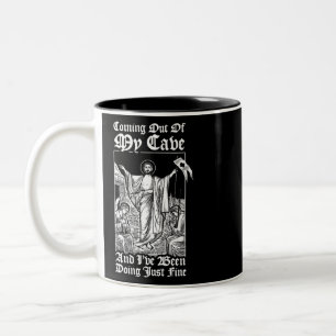 Tasse 2 Couleurs Sortir de ma caverne Jésus chrétien mème
