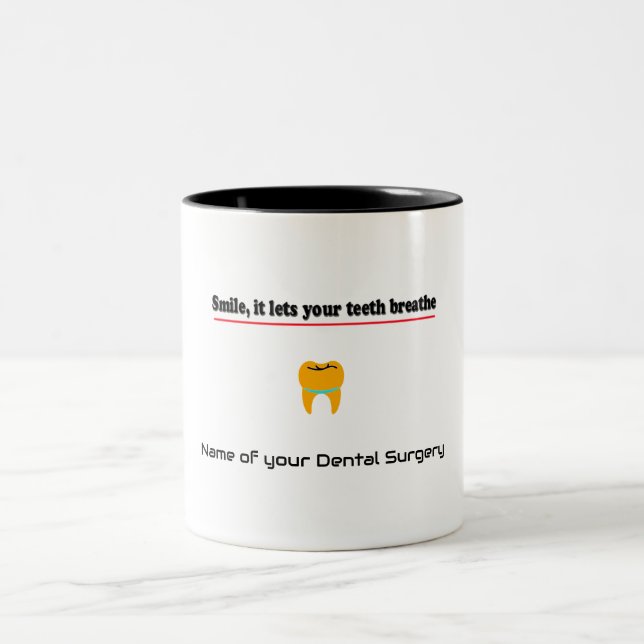 Tasse 2 Couleurs Souriez, que vos dents respirent (Centre)