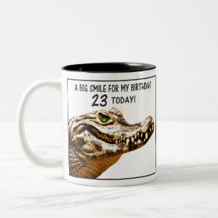 Tasse 2 Couleurs Sourire d'alligator pour 23e anniversaire