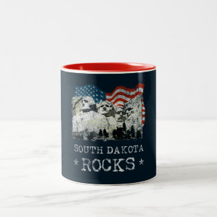 Tasse 2 Couleurs South Dakota Rocks Mount Rushmore Souvenir