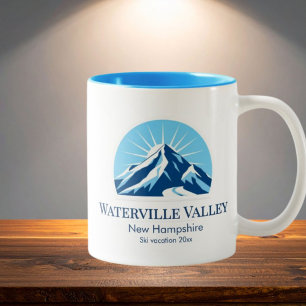 Tasse 2 Couleurs Souvenir de ski de Waterville Valley New Hampshire