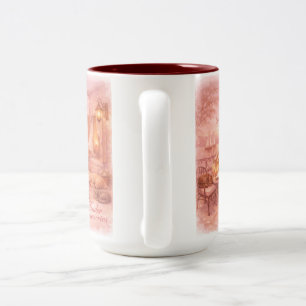 Tasse 2 Couleurs Souvenirs tendres Sauge Vie marine vintage