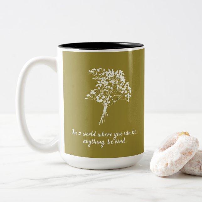 Tasse 2 Couleurs Soyez une fleur (Avec donut)