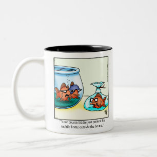 Tasse 2 Couleurs Spectacles amusants Caricature du visiteur de Noël