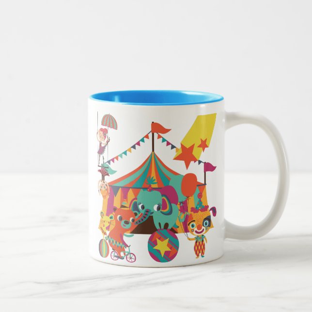 Tasse 2 Couleurs Spectateurs de cirque (Droit)