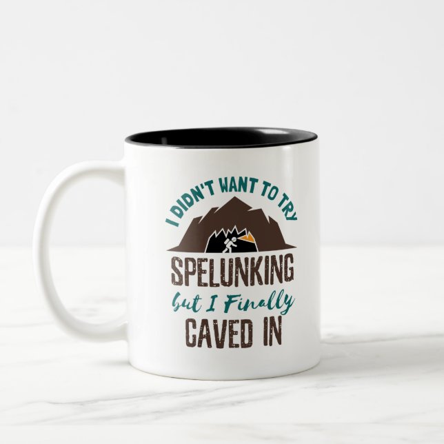 Tasse 2 Couleurs Spelunding Speleology Caving Funny Cave Explorer (Gauche)