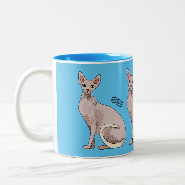 Tasse 2 Couleurs Sphynx cat (Gauche)