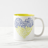 Spiral tourbillons mehandi coeur drapeau ukrainien