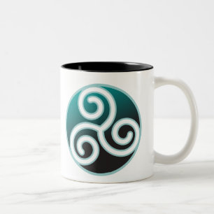 Tasse 2 Couleurs Spirale de Celtic de Triskele