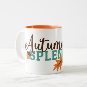 Tasse 2 Couleurs Splendor d'automne Acorn et feuilles de chêne