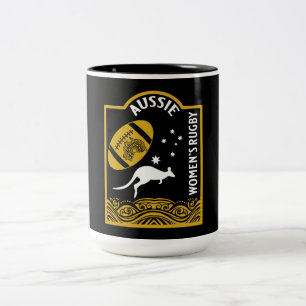 Tasse 2 Couleurs Sports australiens de rugby féminin
