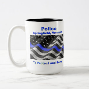 Tasse 2 Couleurs Springfield, Vermont. Police