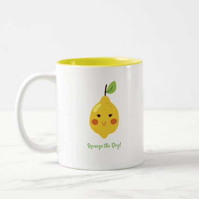 Tasse 2 Couleurs Squeeze Day Punny Lemon (Gauche)