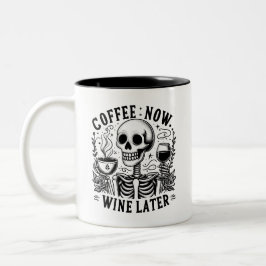 Tasse 2 Couleurs Squelette Sarcastique Drôle café