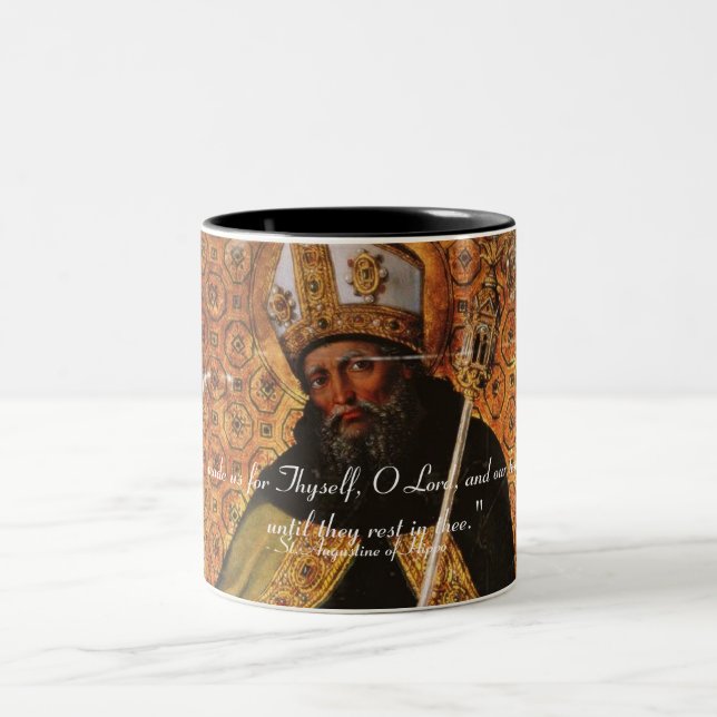 Tasse 2 Couleurs St Augustine d'hippopotame nos coeurs (Centre)