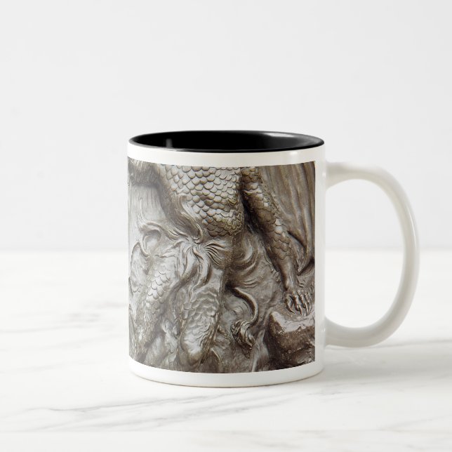 Tasse 2 Couleurs St George combattant le dragon (Droit)