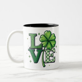 Tasse 2 Couleurs St. Patrick's Day Love Clipart Clower
