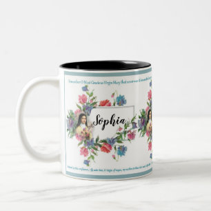 Tasse 2 Couleurs St personnalisé Therese avec la prière de Memora