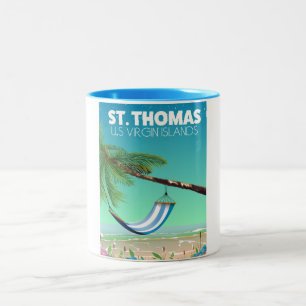 Tasse 2 Couleurs St Thomas Îles Vierges américaines.