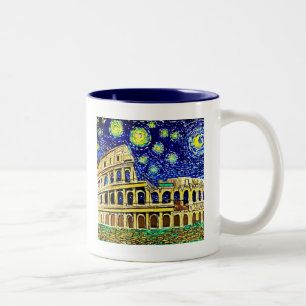 Tasse 2 Couleurs Starry Night Rome Italie