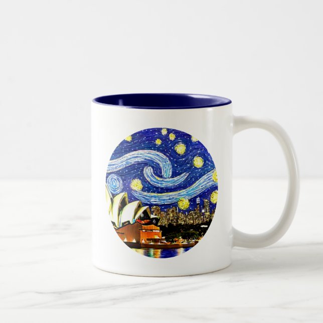 Tasse 2 Couleurs Starry Night Sydney Australie Opéra (Droit)
