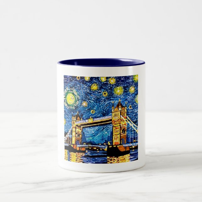 Tasse 2 Couleurs Starry Starry Night Londres Angleterre (Centre)