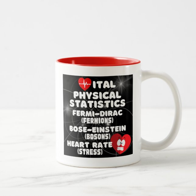 Tasse 2 Couleurs Statistiques physiques vitales (Droit)