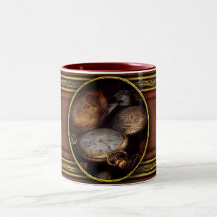 Tasse 2 Couleurs Steampunk - Horloge - Temps usé