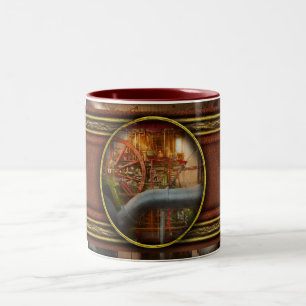 Tasse 2 Couleurs Steampunk - Pompe - Roue du progrès 1906