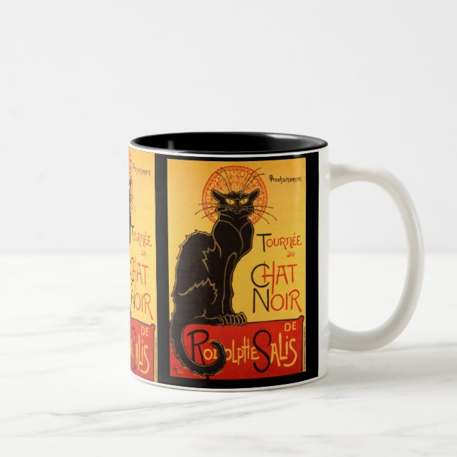 Tasse 2 Couleurs Steinlen : Conversation Noir (Droit)
