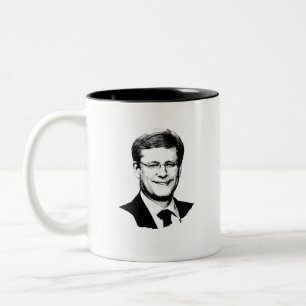 Tasse 2 Couleurs Stephen Harper font face