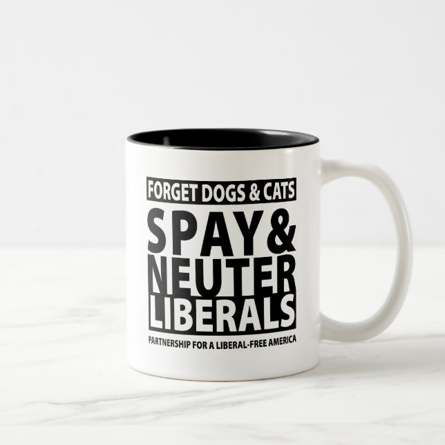 Tasse 2 Couleurs Stérilisez et changez les libéraux (Droit)