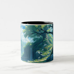 Tasse 2 Couleurs style anime nature